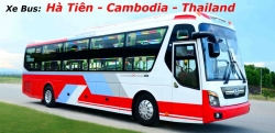 Xe bus đi Sihanouk Ville| Campuchia| tại cửa khẩu Hà Tiên